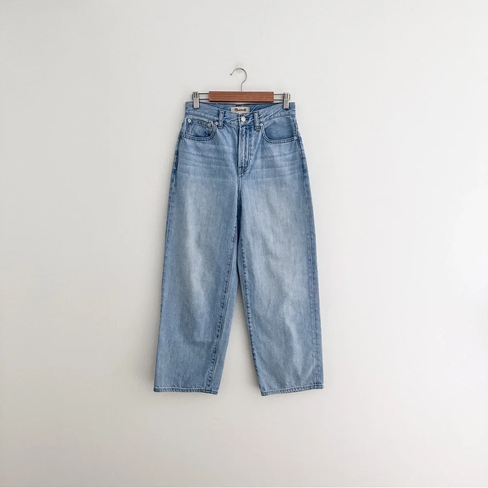 Madewell The Perfect Vintage Wide-Leg Crop Jean Light Wash - Picture 6 of 10